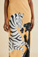 Icon Godard Orange Zebra Silk Crêpe de Chine Slip Dress