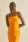 Icon Orange Silk Satin Slip Dress