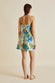 Indya Jasmine Blue Floral Cotton-Silk Pajamas