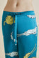Lila Regal Blue Crocodile Silk Satin Pajamas