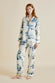 Lila Paradise Cream Mountainscape Silk Satin Pajamas