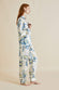 Lila Paradise Cream Mountainscape Silk Satin Pajamas
