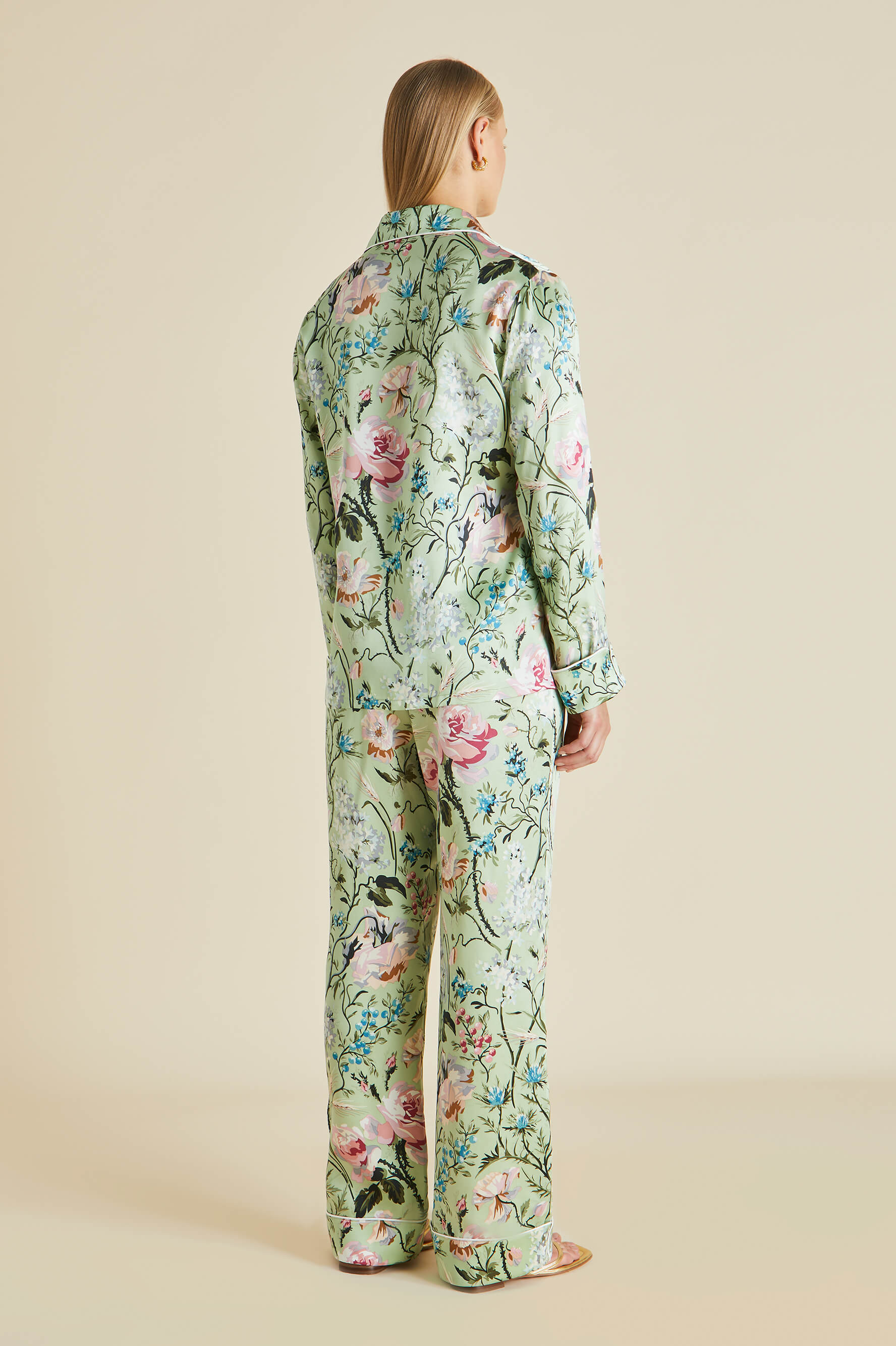 Green floral online pyjamas