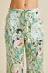 Lila Effie Green Floral Pajamas in Silk Satin