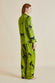 Lila Mangabey Green Monkey Silk Satin Pajamas
