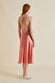 Mossy Rose Pink Silk Satin Slip Dress