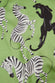 Queenie Deneuve Green Zebra Silk Satin Robe