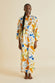 Queenie Feliu Cream Floral Silk Satin Robe