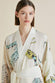 Queenie Cream Crocodile Silk Crêpe de Chine Robe