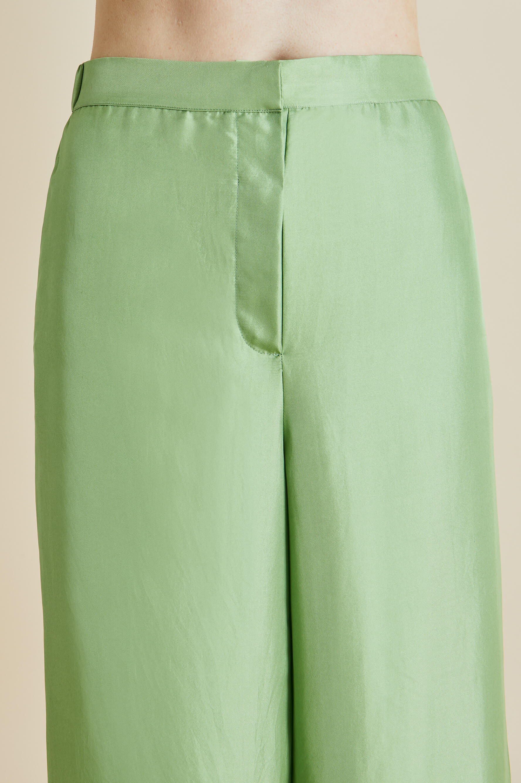 Wolfe Seafoam Green Silk Twill Pajamas
