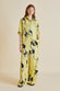 Wolfe Paloma Yellow Monkey Silk Twill Pajamas