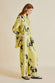 Wolfe Paloma Yellow Monkey Silk Twill Pajamas