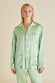 Yves Green Pajamas in Silk Satin