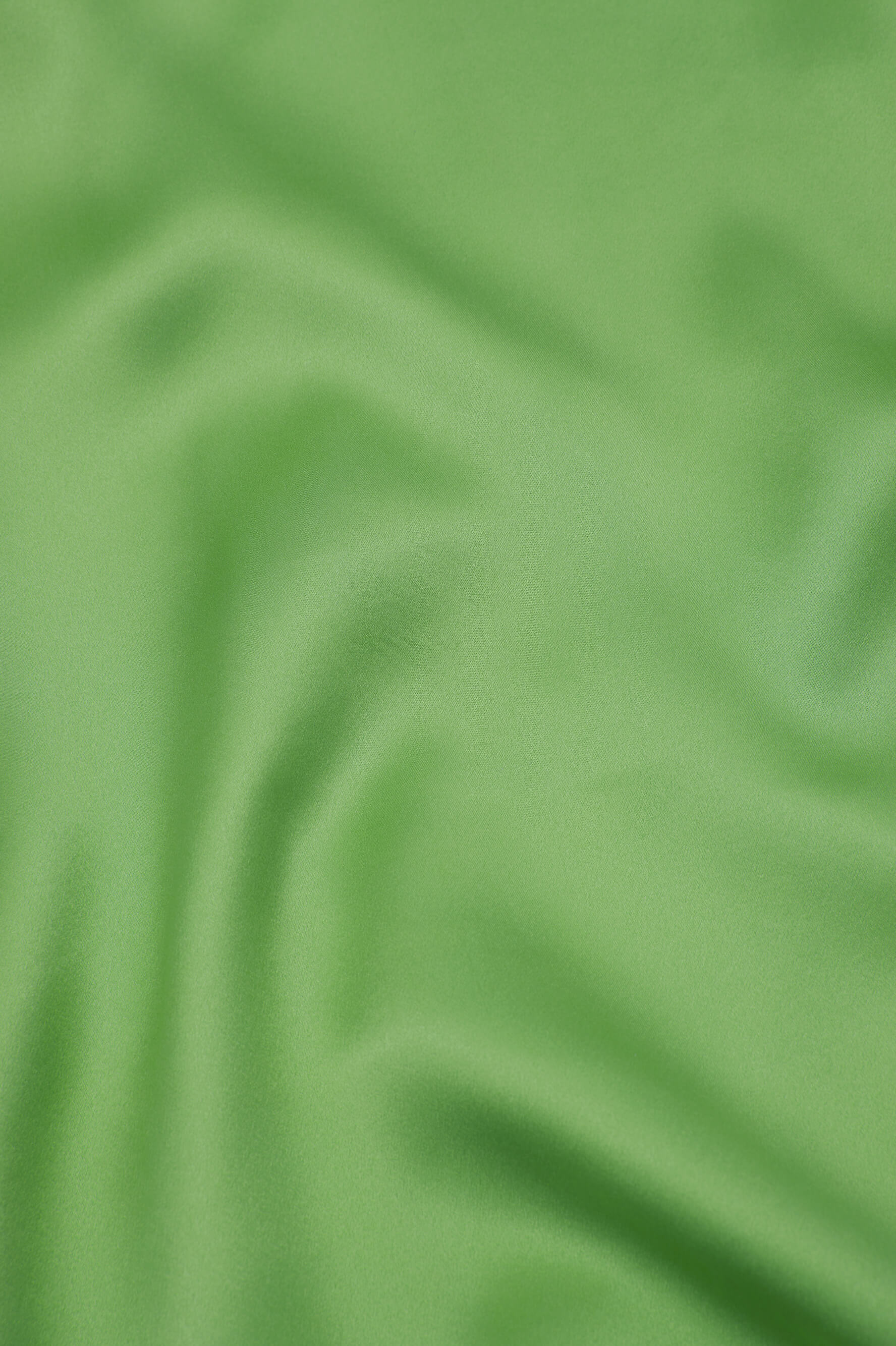 Zoya Parakeet Green Fringed Silk Satin Slip Dress